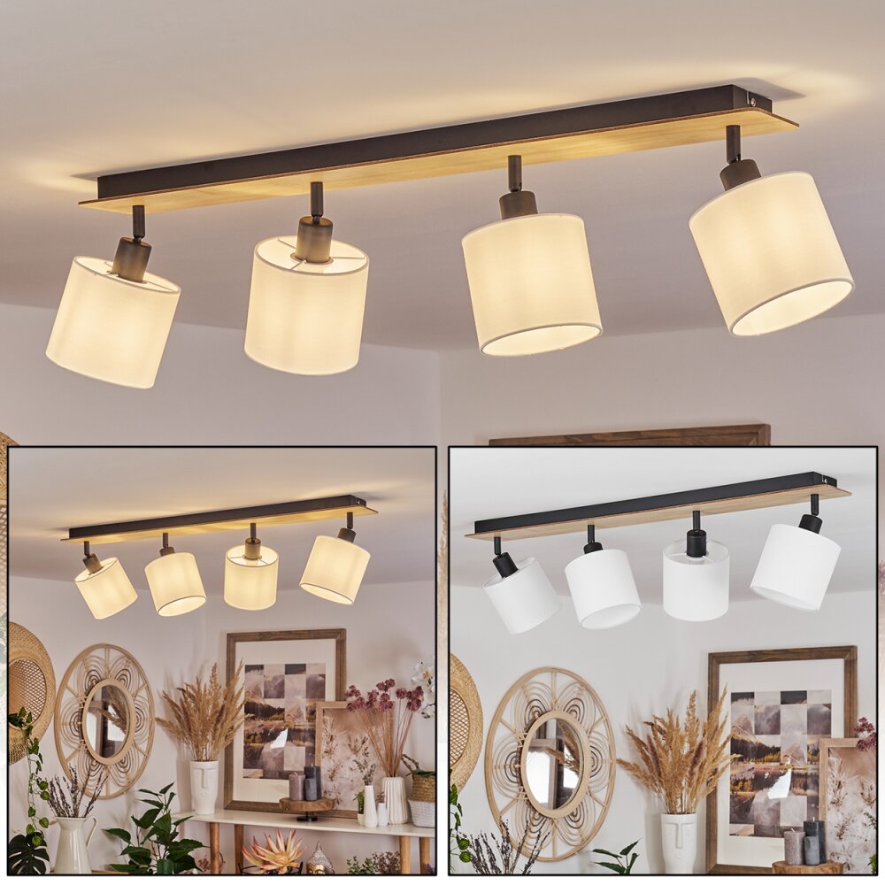 Alsen Plafoniera Legno chiaro, Nero, 4-Luci main product photo