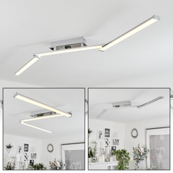 Kudus Plafoniera LED Cromo, 1-Luce