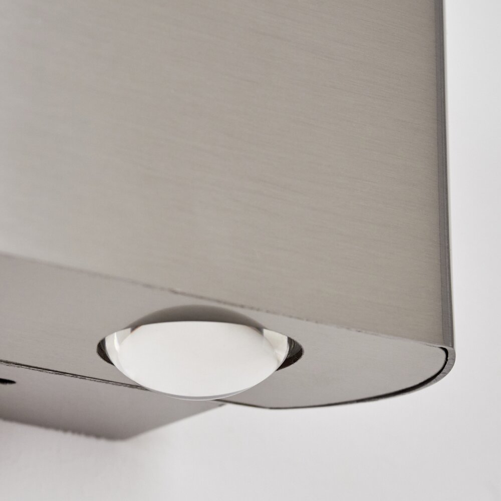 Guiderkirch Applique LED Nichel opaco, 6-Luci