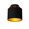 Lucide FUDRAL Plafoniera Oro, Ottone, Nero, 1-Luce