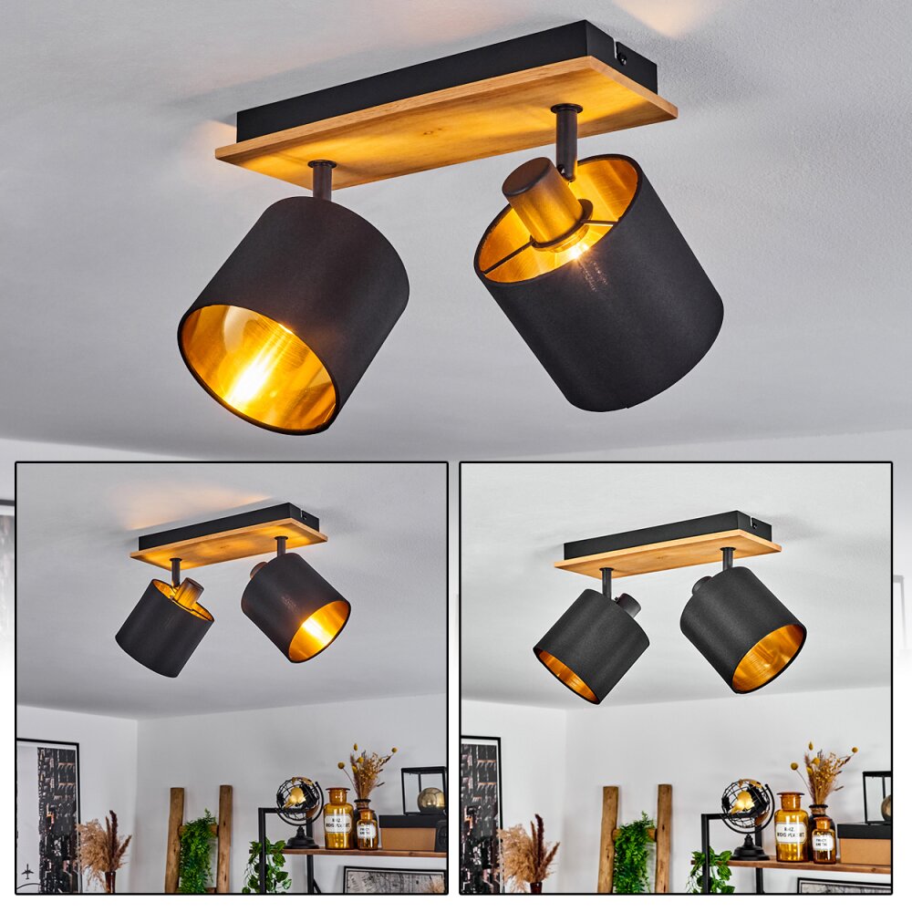 Alsen Plafoniera Écru, Nero, 2-Luci main product photo