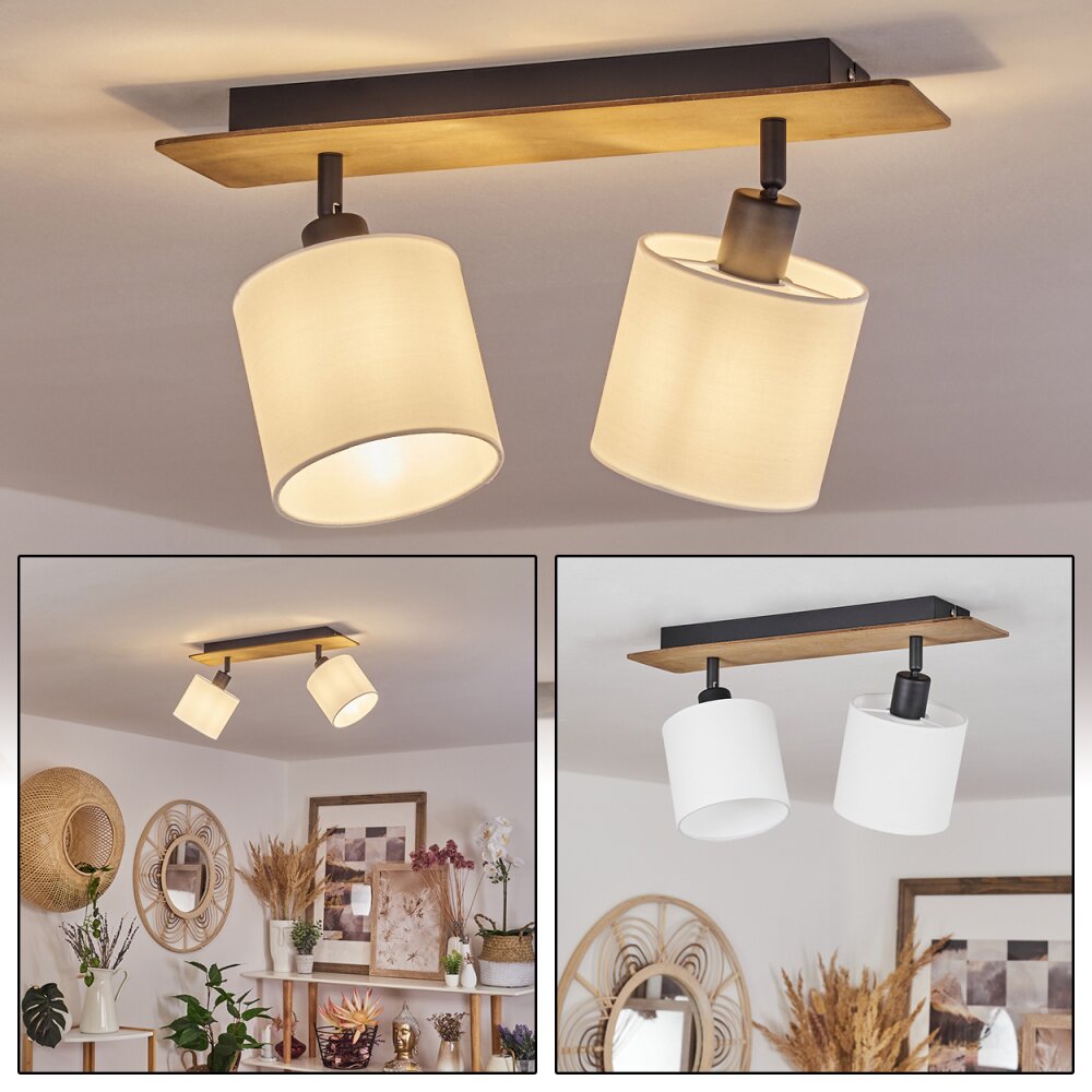 Alsen Plafoniera Legno scuro, Nero, 2-Luci main product photo