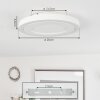 Audrieu Plafoniera LED Bianco, 2-Luci