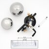 Chehalis Applique LED Nero, 2-Luci