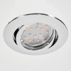 Kerrouan Lampada da incasso LED Cromo, 1-Luce