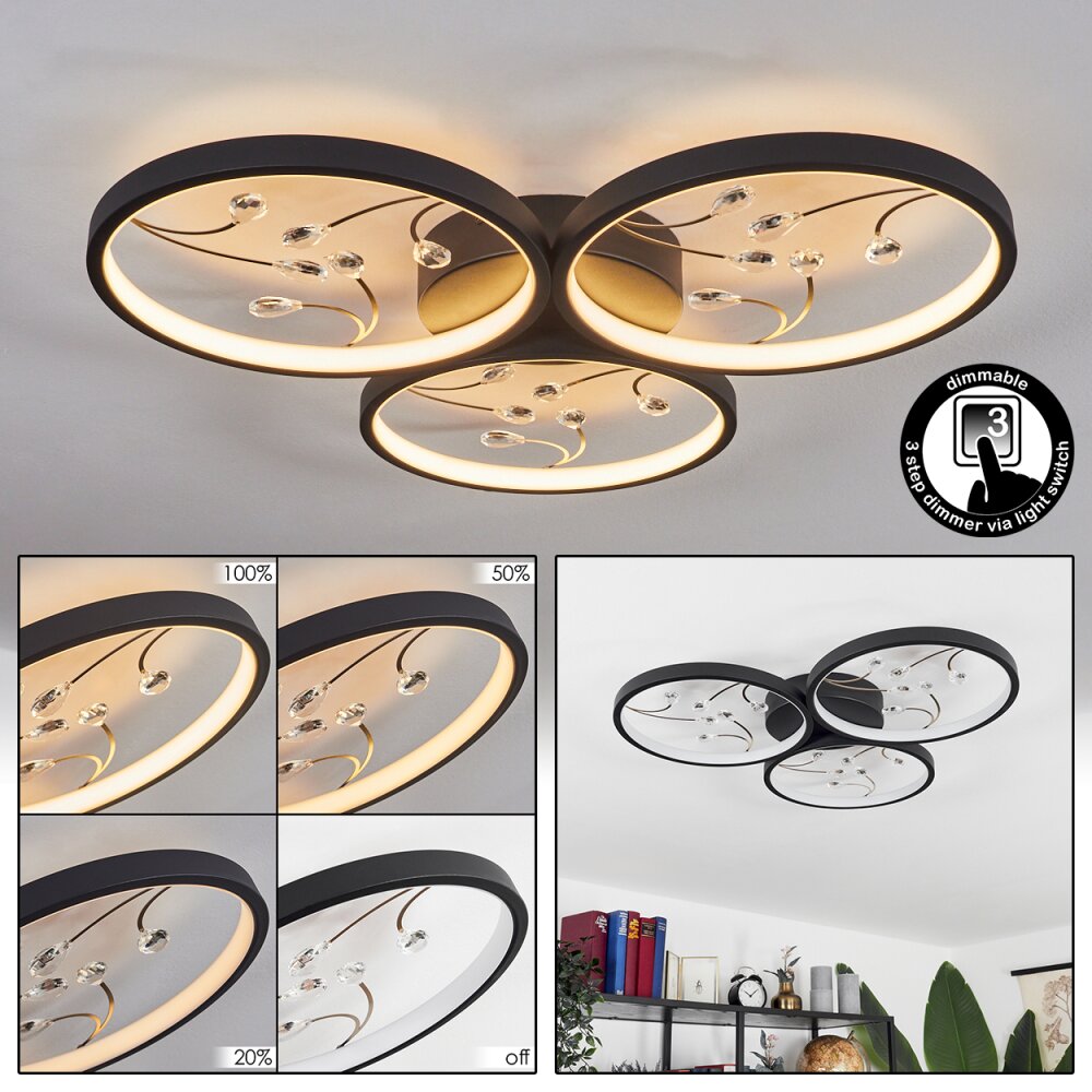 Fombillou Plafoniera LED Nero, 1-Luce main product photo