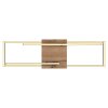 Globo KENDRA Plafoniera LED Legno chiaro, Aspetto del legno, Nero, 1-Luce