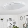 Remenoville Plafoniera LED Cromo, Bianco, 1-Luce