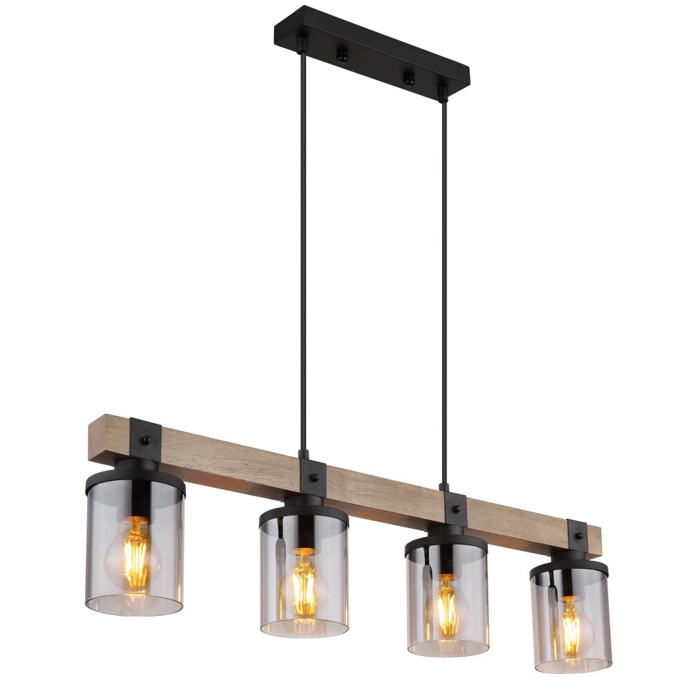 Globo LILA Lampada a Sospensione Marrone, Nero, 4-Luci main product photo