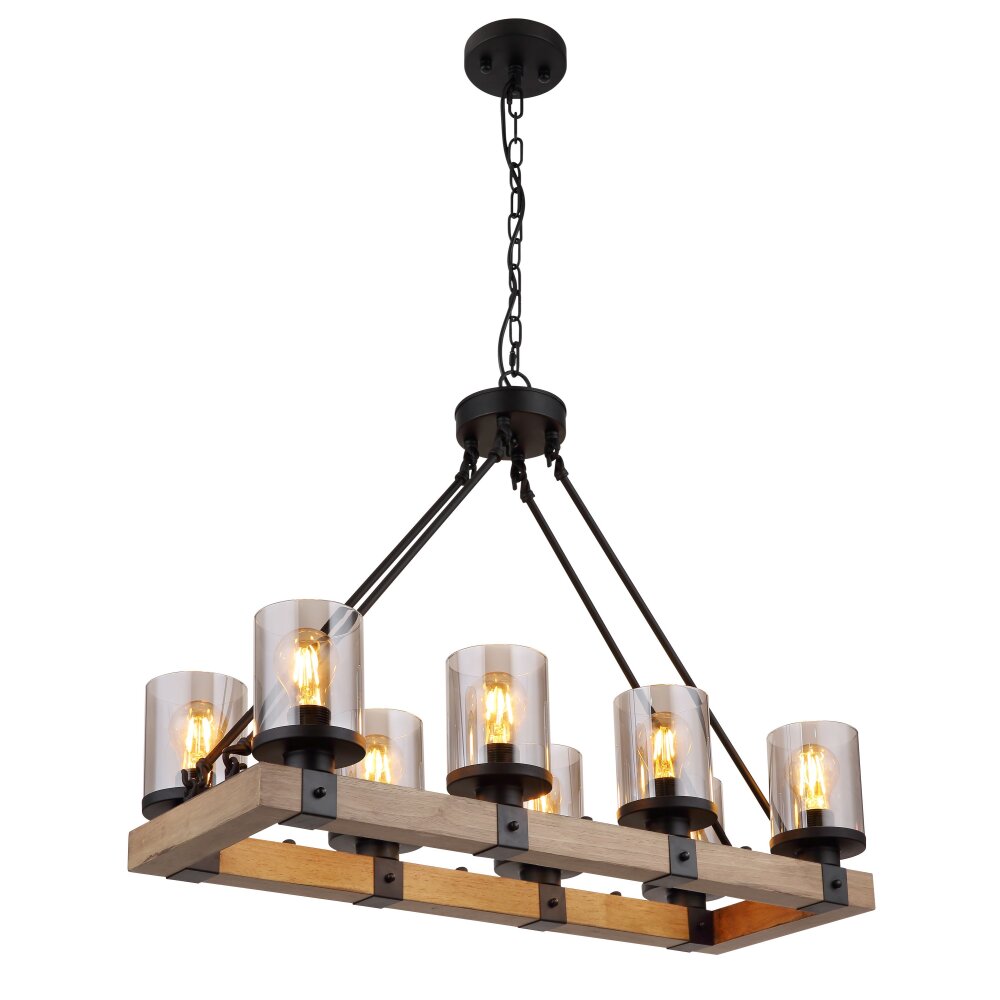 Globo LILA Lampada a Sospensione Marrone, Nero, 8-Luci main product photo