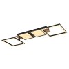 Globo BOSSY Plafoniera LED Aspetto del legno, Nero, 1-Luce