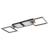 Globo BOSSY Plafoniera LED Aspetto del legno, Nero, 1-Luce