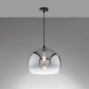 Fischer & Honsel Amos Lampadario a sospensione Nero, 1-Luce