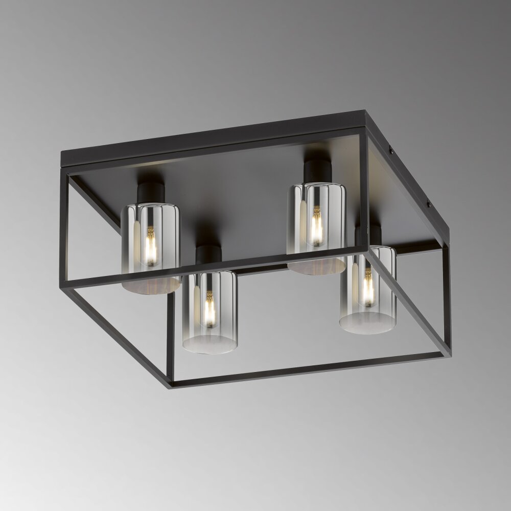 Fischer & Honsel Iska Plafoniera Nero, 4-Luci main product photo