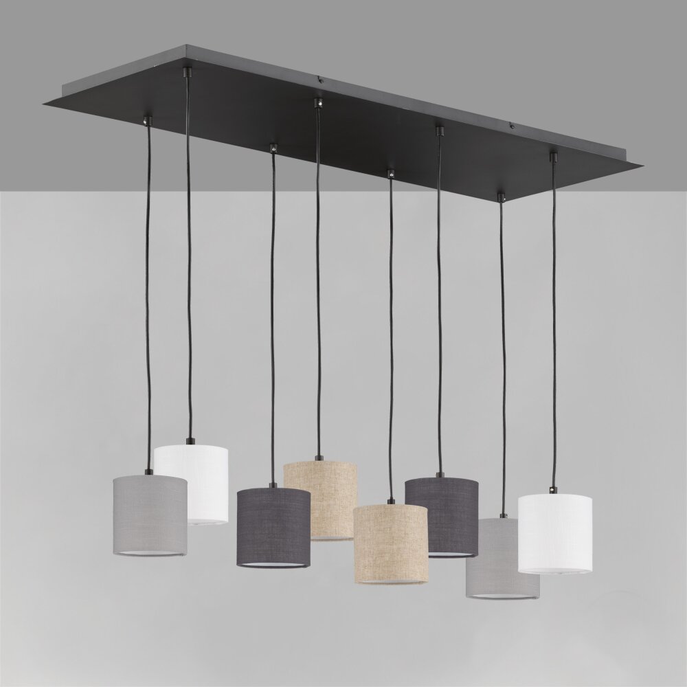 Fischer & Honsel Isko Lampada a Sospensione Nero, 8-Luci main product photo