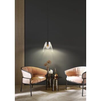 Fischer & Honsel Miro Lampadario a sospensione Nero, 1-Luce