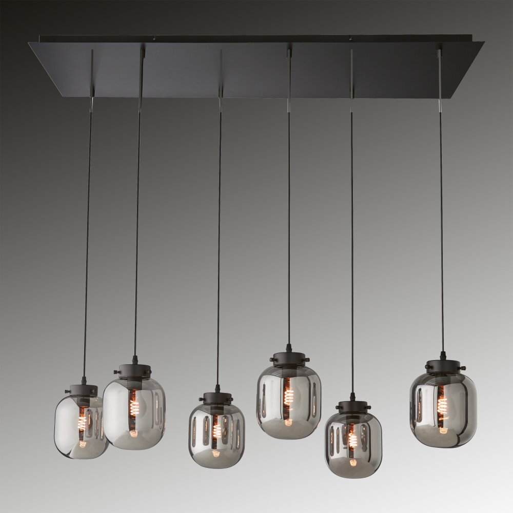 Fischer & Honsel Regi Lampada a Sospensione Nero, 6-Luci main product photo