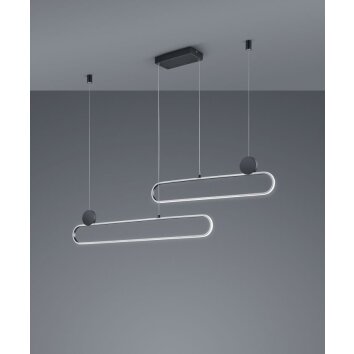 Trio Grant Lampada a Sospensione LED Alluminio, 1-Luce