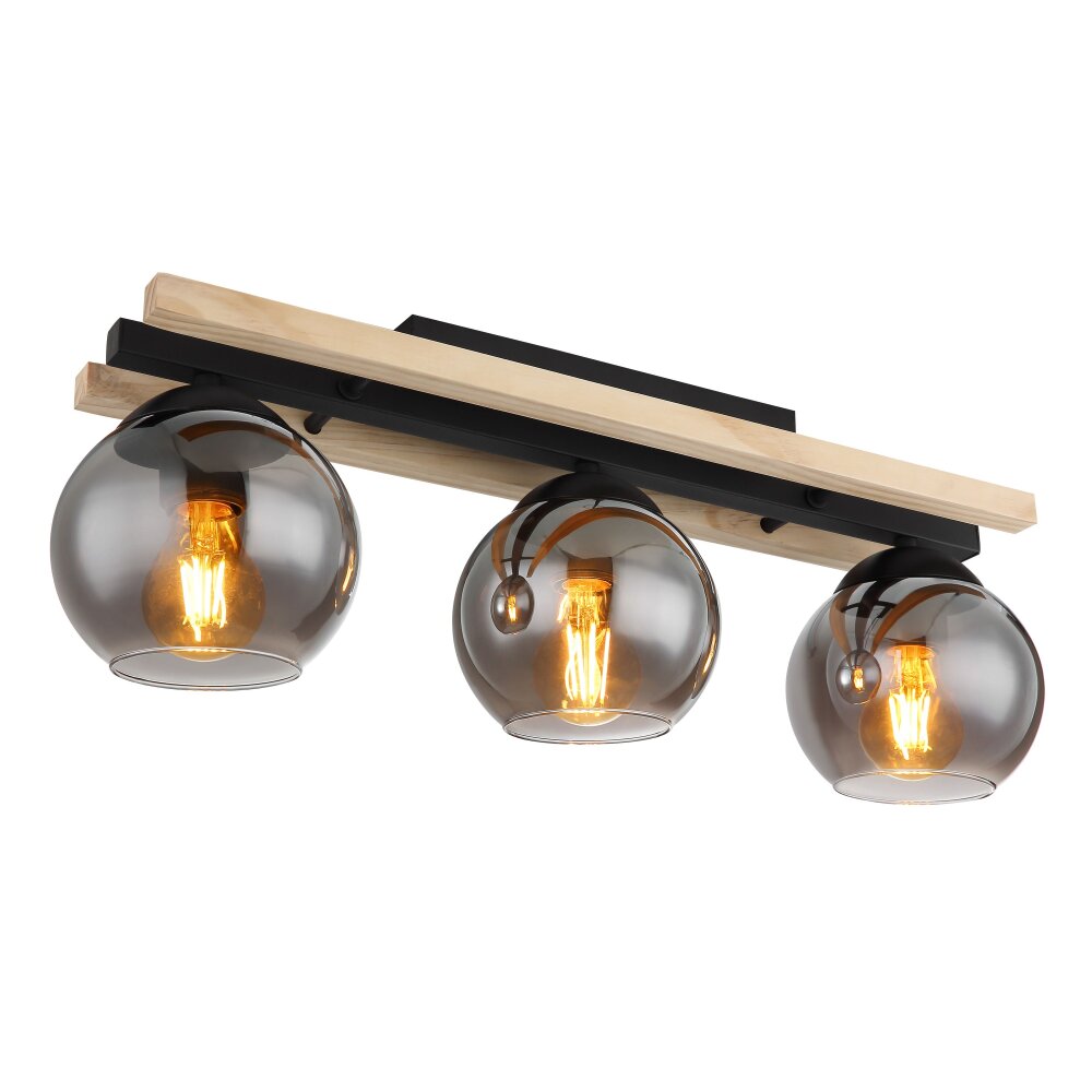 Globo CONNI Plafoniera Écru, Nero, 3-Luci main product photo