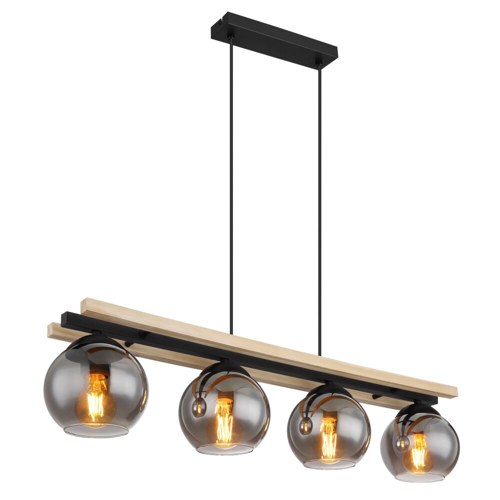 Globo CONNI Lampadario a sospensione Écru, Nero, 4-Luci main product photo