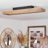 Longvic Plafoniera LED Marrone, Aspetto del legno, Nero, 1-Luce