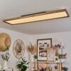 Longvic Plafoniera LED Marrone, Aspetto del legno, Nero, 1-Luce