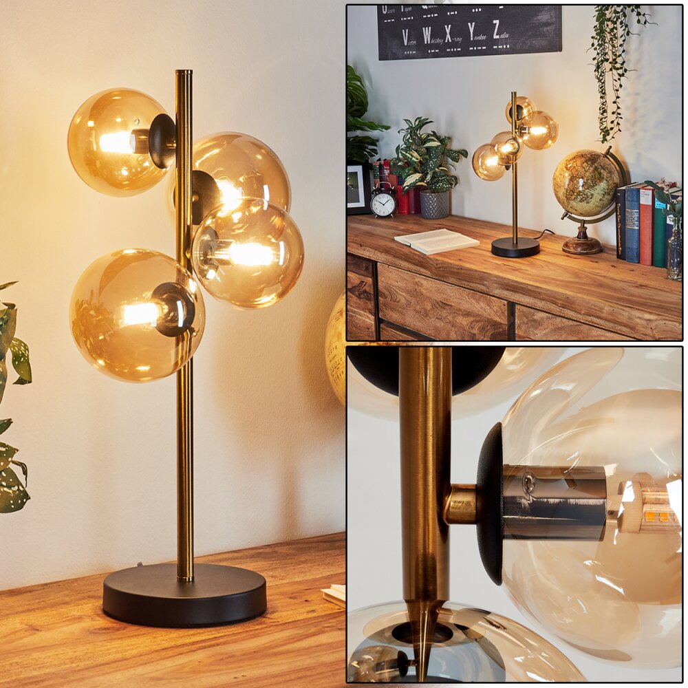 Alden Lampada da tavolo LED Ambrato, Champagne, 4-Luci main product photo