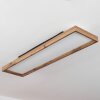 Longvic Plafoniera LED Marrone, Aspetto del legno, Nero, 1-Luce