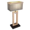 Globo OSSI Lampada da tavolo Aspetto del legno, Nero, 1-Luce