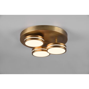 Trio Franklin Plafoniera LED Ottone antico, 3-Luci