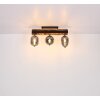 Globo LOREY Plafoniera Legno scuro, Nero, 3-Luci