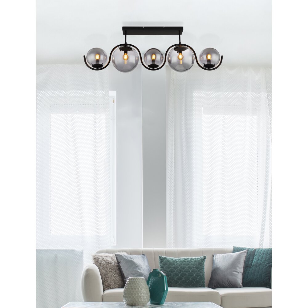 Globo PORRY Plafoniera Nero, 5-Luci main product photo