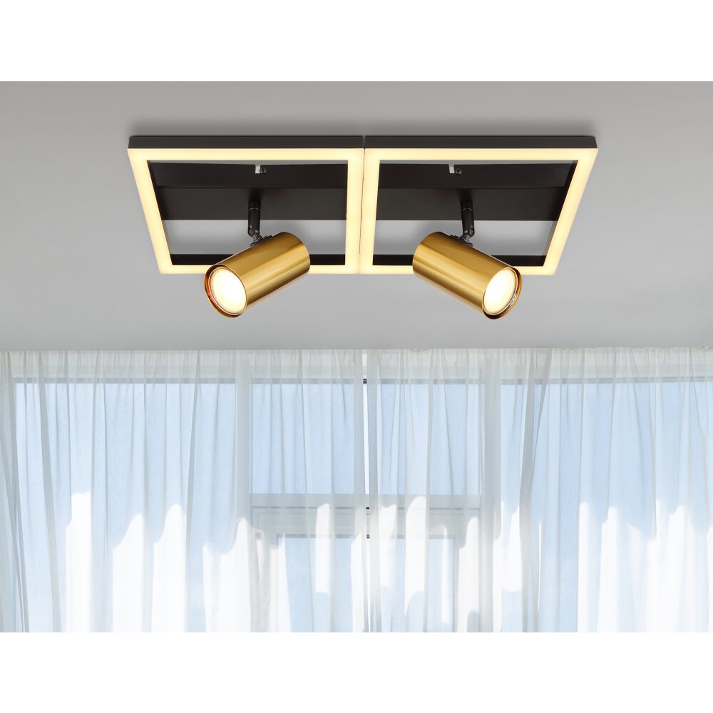 Globo MARRIE Plafoniera LED Ottone, Nero, 1-Luce main product photo