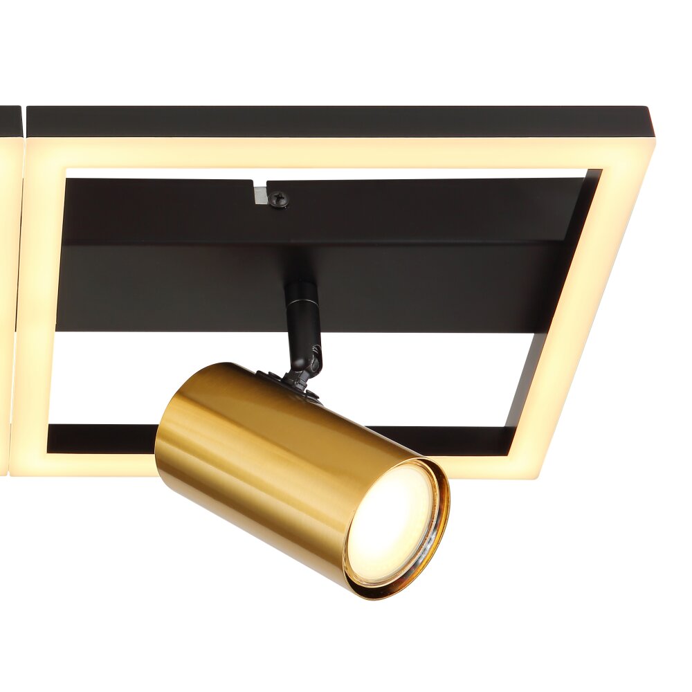 Globo MARRIE Plafoniera LED Ottone, Nero, 1-Luce