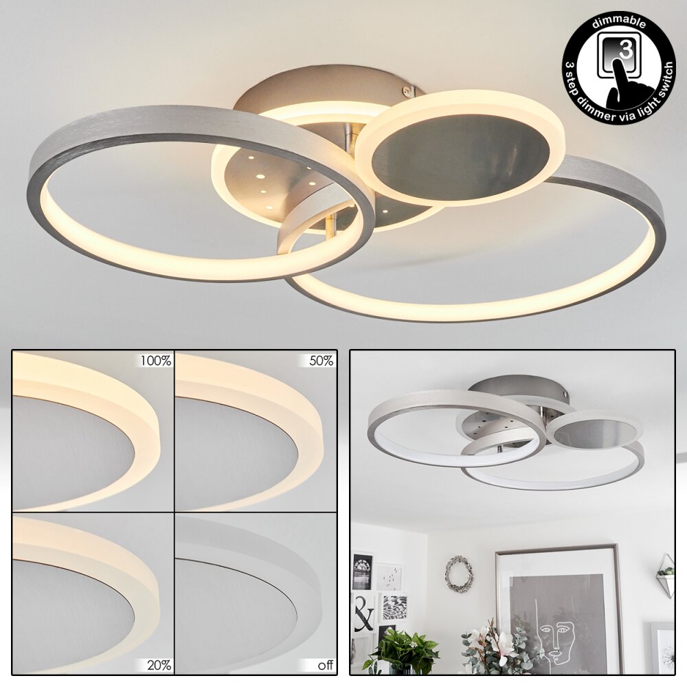 Tagsdorff Plafoniera LED Cromo, Nichel opaco, 1-Luce main product photo