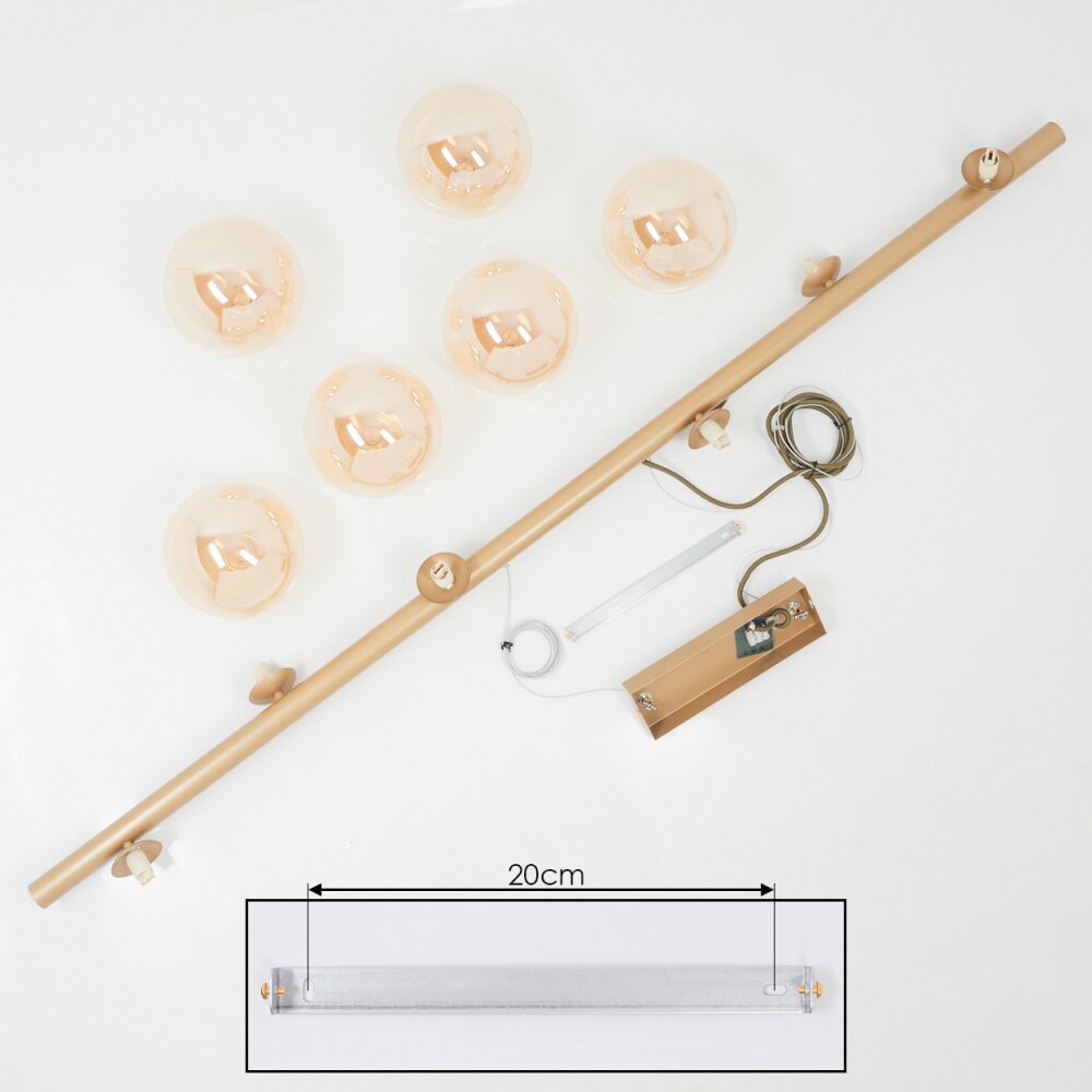 Remaisnil Lampada a Sospensione Ottone, 6-Luci