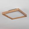 Longvic Plafoniera LED Marrone, Aspetto del legno, Nero, 1-Luce