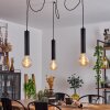 Wheelwright Lampadario a sospensione Nichel opaco, Nero, 3-Luci