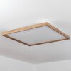 Longvic Plafoniera LED Marrone, Aspetto del legno, Nero, 1-Luce