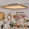 Longvic Plafoniera LED Marrone, Aspetto del legno, Nero, 1-Luce