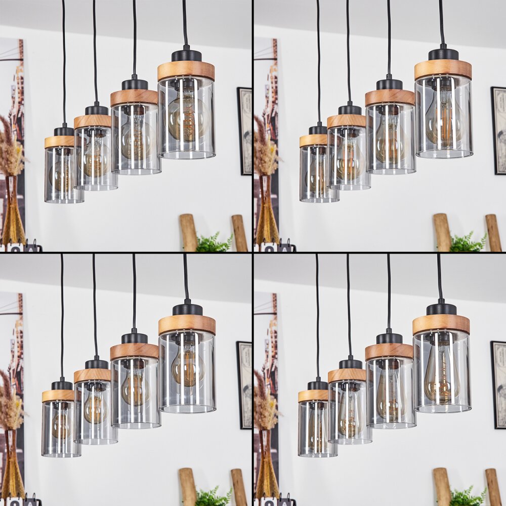 Amignon Lampadario a sospensione Nero, 4-Luci