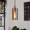 Vaurois Lampadario a sospensione Ottone, Nero, 1-Luce