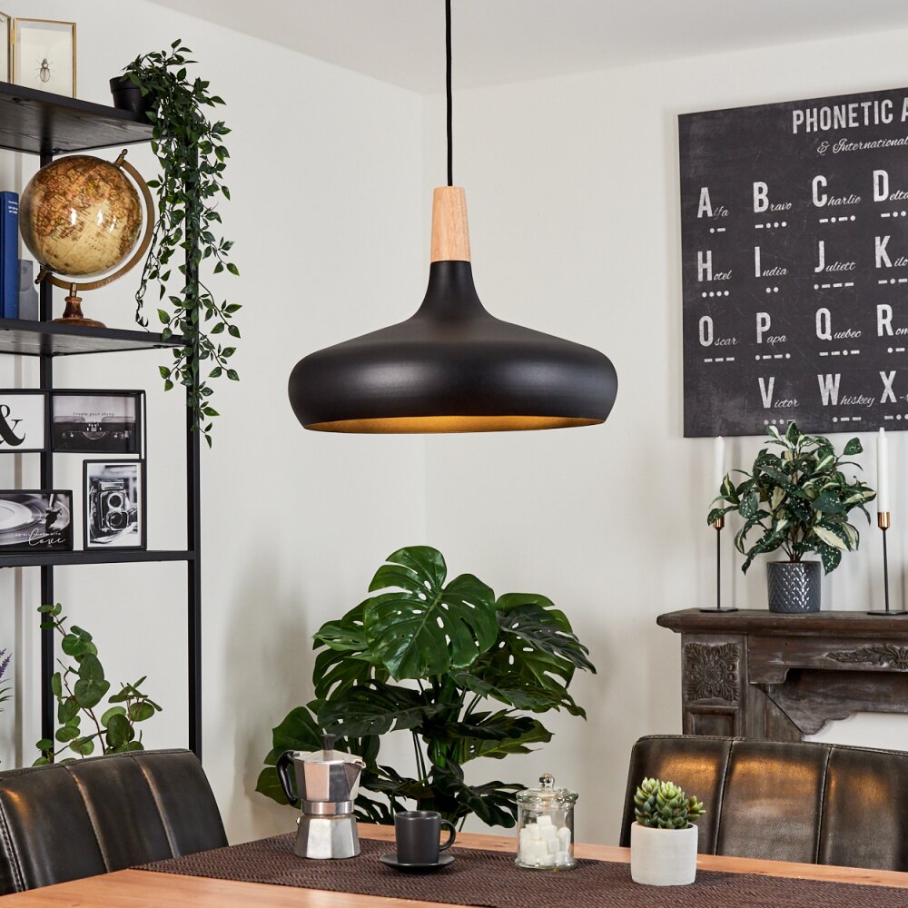 Mansle Lampadario a sospensione Écru, Nero, 1-Luce
