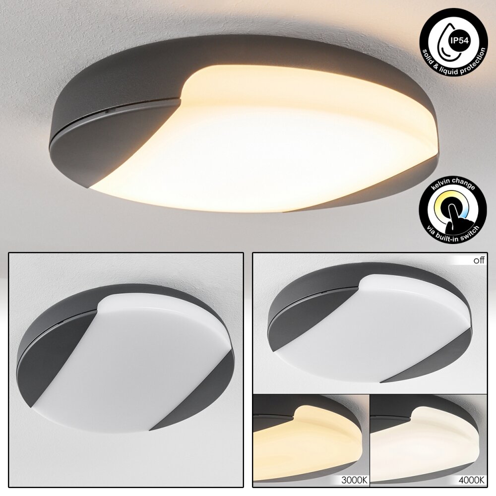 Joserand Plafoniera da esterno LED Antracite, 1-Luce main product photo