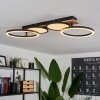 Avelal Plafoniera LED Marrone, Aspetto del legno, Nero, 1-Luce