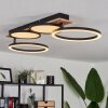 Avelal Plafoniera LED Marrone, Aspetto del legno, Nero, 1-Luce