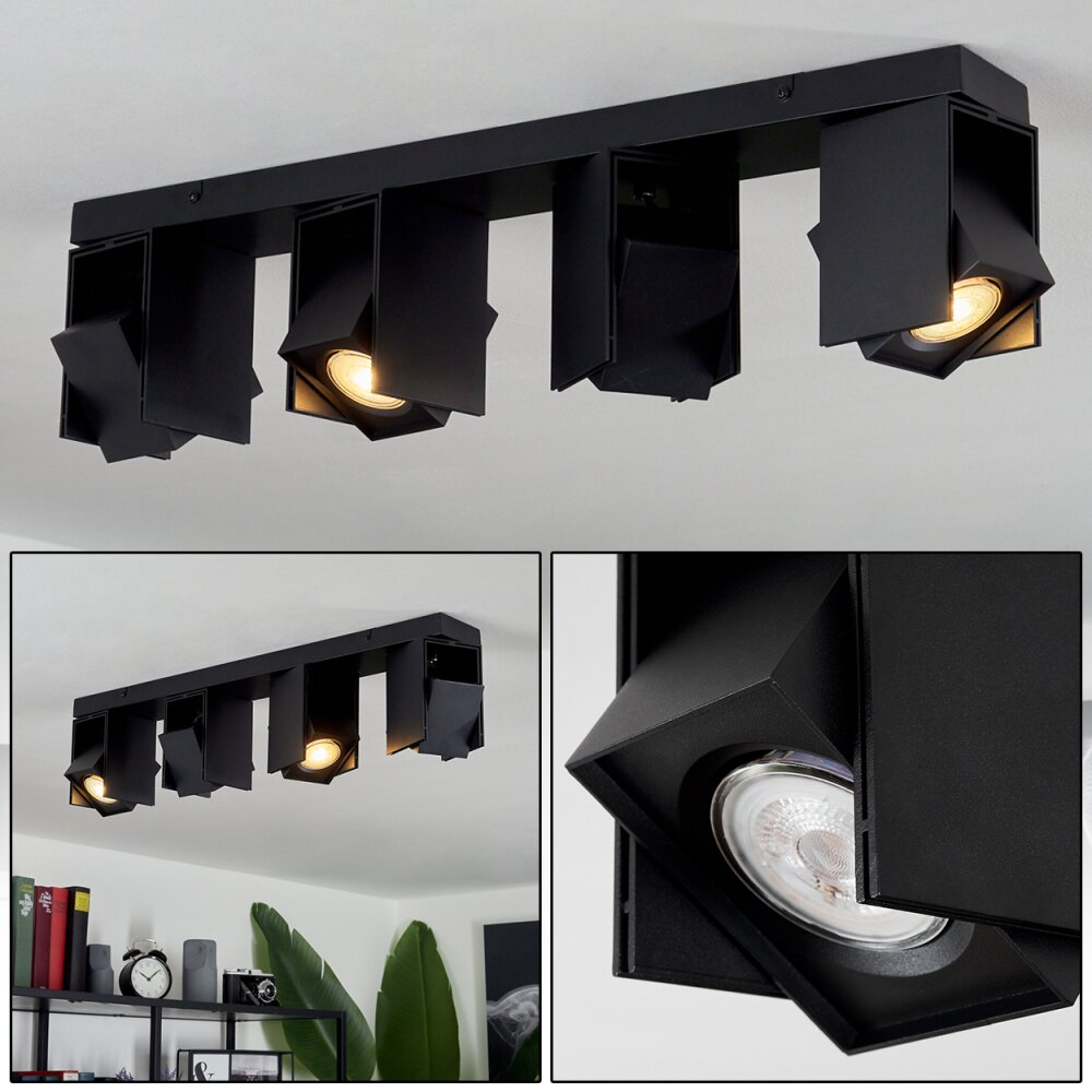 Prassinet Plafoniera Nero, 4-Luci main product photo