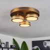 Huallilemu Plafoniera LED Ottone antico, 3-Luci