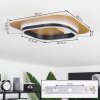 Valduge Plafoniera LED Oro, Nero, 1-Luce