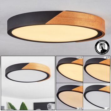 Pontchardon Plafoniera LED Marrone, Nero, 1-Luce